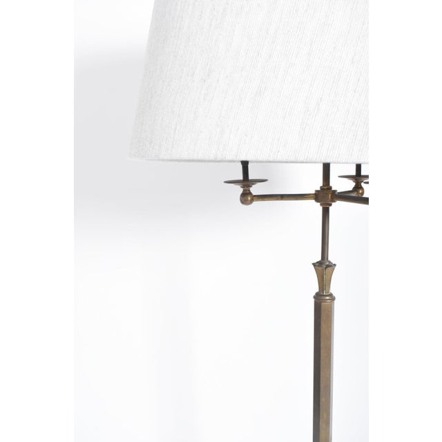 Tripod Brass Floor Lamp, 1960s For Sale - Image 3 of 5