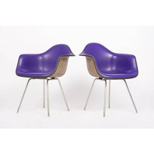 Mid-Century Modern Mid Century Purple Dax Lounge Chairs by Eames for Herman Miller, 1960s For Sale - Image 3 of 14