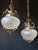 Beautiful antique chandeliers. italy, 20th century. the chandeliers are made of brass. Very beautiful artwork,...