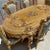 French Rococo Style Gold Leaf Table and Chairs Dining Room Set of 7 For Sale In Miami - Image 6 of 11