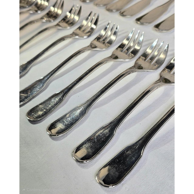 Mid-Century Versailles Flatware in Silver-Plated Metal from Christofle, 1950s, Set of 87 For Sale - Image 11 of 18