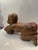 Antique Chinese Opium Pillow (Wooden Statue of Baby Buddha), Imperfect Wood For Sale - Image 11 of 12