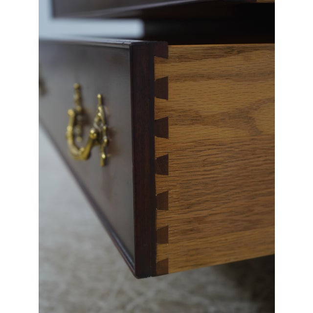 1990s Henkel Harris Mahogany Chippendale Style Bachelors Chest For Sale - Image 5 of 14