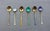 Gold Mid-20th Century Norwegian Gilt, Sterling Silver, and Enamel Demitasse Spoons - Set of 6 For Sale - Image 8 of 10