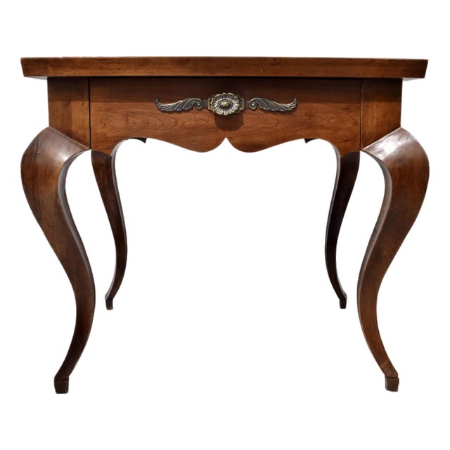 French Country Side Table Cabriole Leg Hoof Feet For Sale