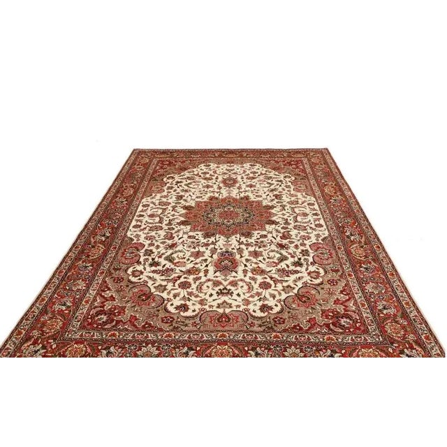 Middle Eastern Hand-Knotted Tabriz Rug For Sale - Image 4 of 11