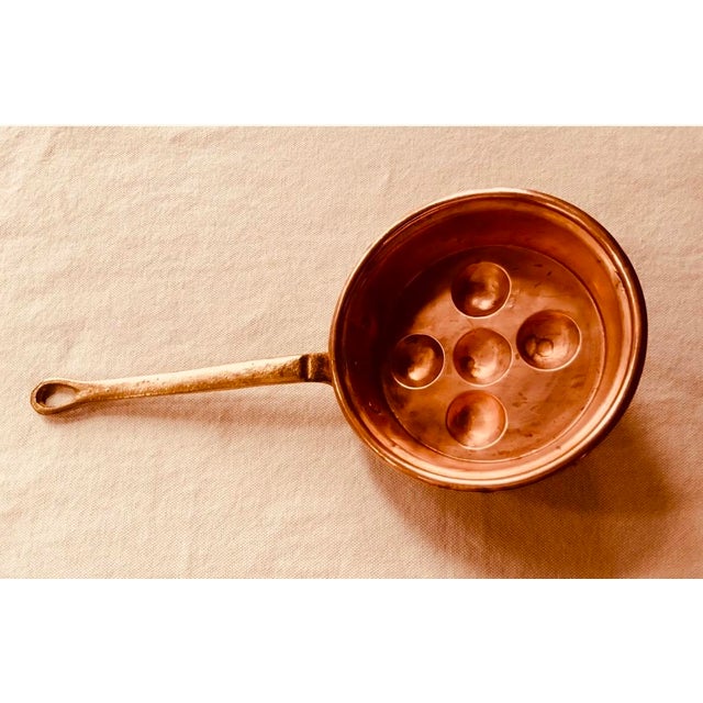 French Copper Pan With Long Handle - Handmade 1950s For Sale - Image 6 of 18