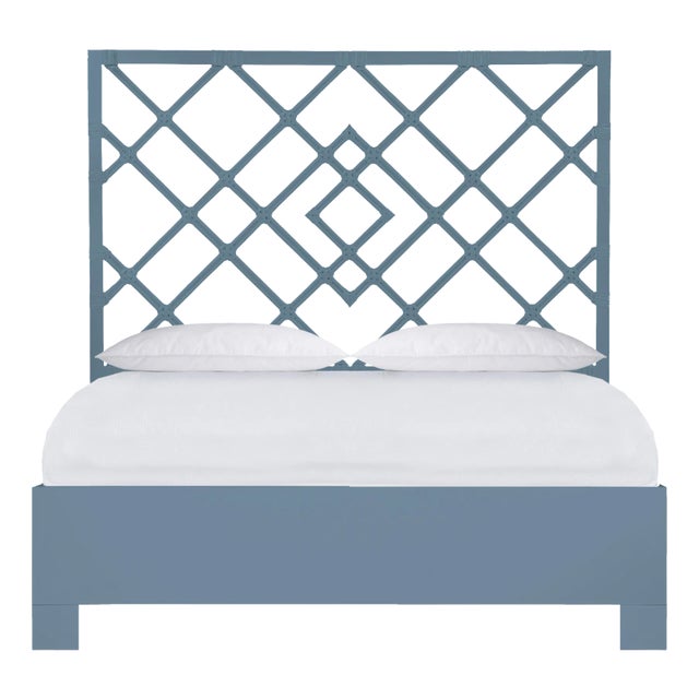 Darien Standard Bed Queen, Regatta Blue For Sale