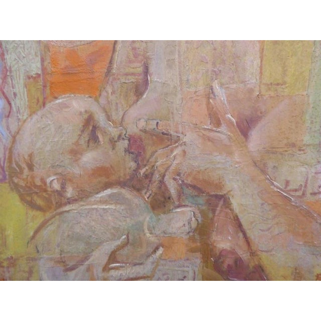 Mother and Child Portrait, 1960s, Oil on Board For Sale - Image 6 of 14