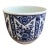 Vintage Royal Boch Delft Blue and White Chinoiserie Cachepot Planter For Sale