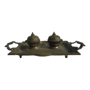 Bronze French Inkwell With Inserts