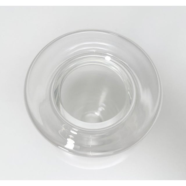 Steuben Vintage Steuben Crystal Vase – Minimalist Clear Art Glass, Mid-Century Modern For Sale - Image 4 of 4