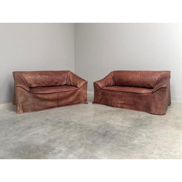 Vintage Leather 2-Seater Sofa, 1970s For Sale - Image 3 of 18