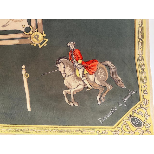 Textile The Maneige Royal by Antoine de Pluvinel Silk Scarf For Sale - Image 7 of 12