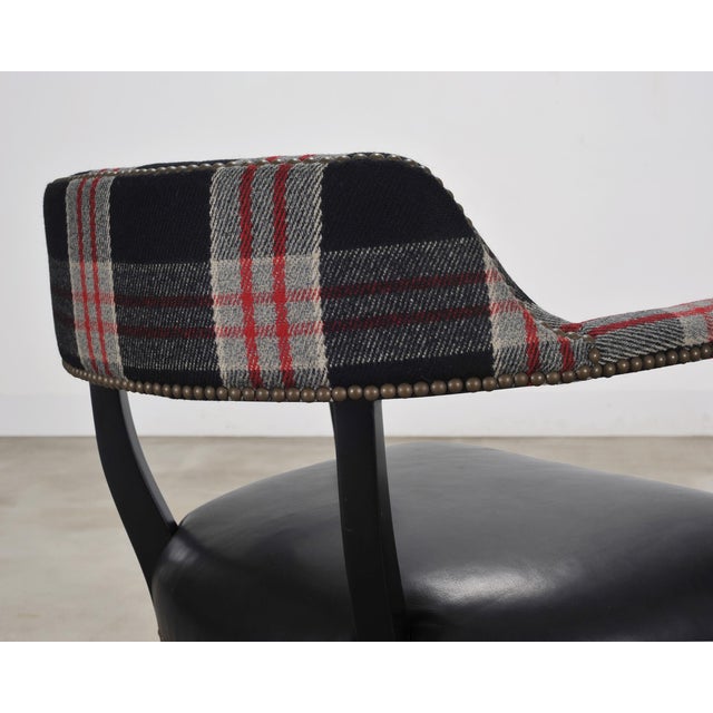 Ralph Lauren Hither Hills Studio Dining Arm Chair Tartan Leather For Sale - Image 10 of 18