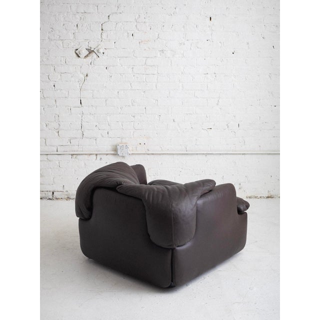 Leather "Confidential" Chair by Alberto Rosselli for Saporiti For Sale - Image 9 of 13