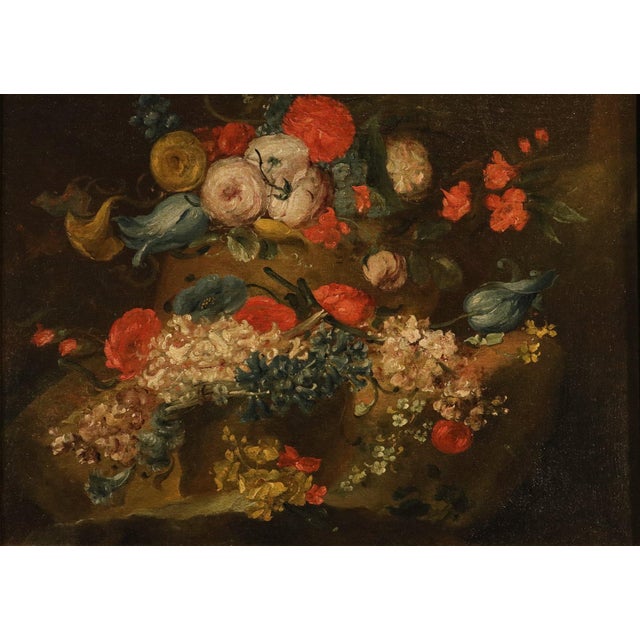 Antoine Monnoyer, Il Giovane, Still Lifes of Flowers, 1720, Oil on Canvases, Set of 2 For Sale - Image 7 of 14