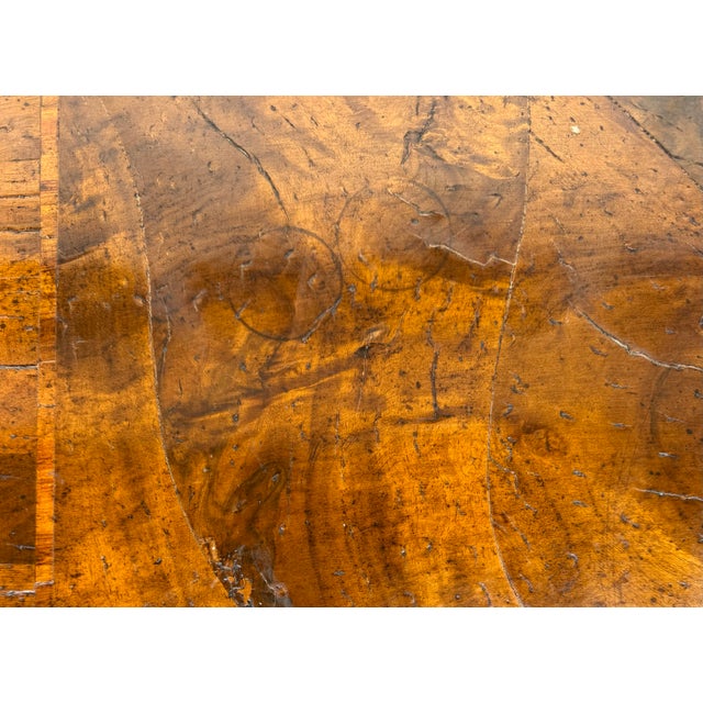 Wood Pair of Mid-Century Georgian Revival Burr Walnut Bachelor's Chests Nightstands For Sale - Image 7 of 18