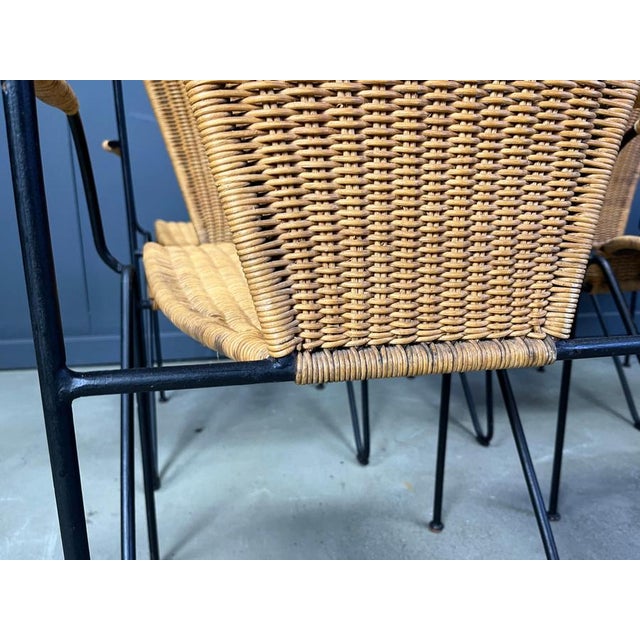 Wicker Chairs by Frederick Weinberg, 1960s, Set of 6 For Sale - Image 14 of 15