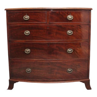 Antique Mahogany Bowfront Chest, 1810 For Sale