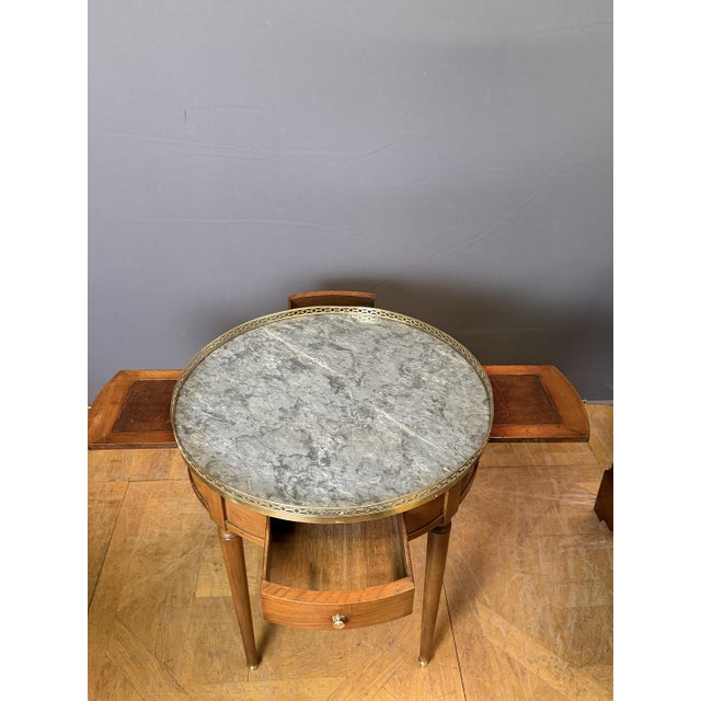 Directoire Bouillotte Table in Cherrywood and Brass For Sale - Image 3 of 9
