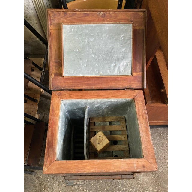 Brown Mid-Century Italian Solid Wood Siberia Icebox For Sale - Image 8 of 9