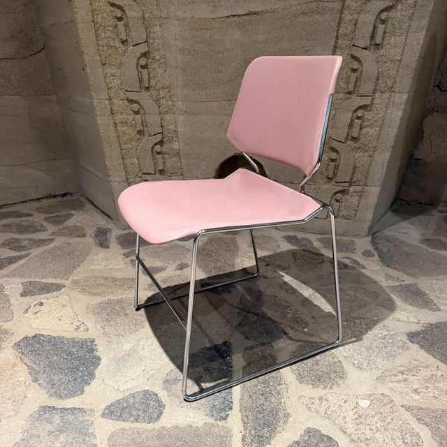 Vintage Set of (4) Matrix Stacking Chairs Designed by Thomas Tolleson for Krueger For Sale In San Diego - Image 6 of 13