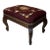 Antique Hand Carved Needlepoint Textile Upholstered Foot Stool For Sale