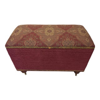 Raymond Waites by Lane Upholstery Upholstered Storage Ottoman For Sale
