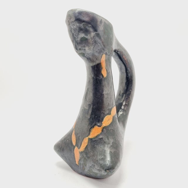 Ceramic Mid-Century Modern Studio Ceramic Vase from Mónika Laborcz, 1960s For Sale - Image 7 of 13
