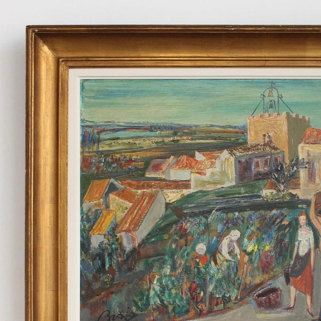 Paul Braig, Le Petit Village, 1950s, Oil on Canvas For Sale - Image 3 of 18