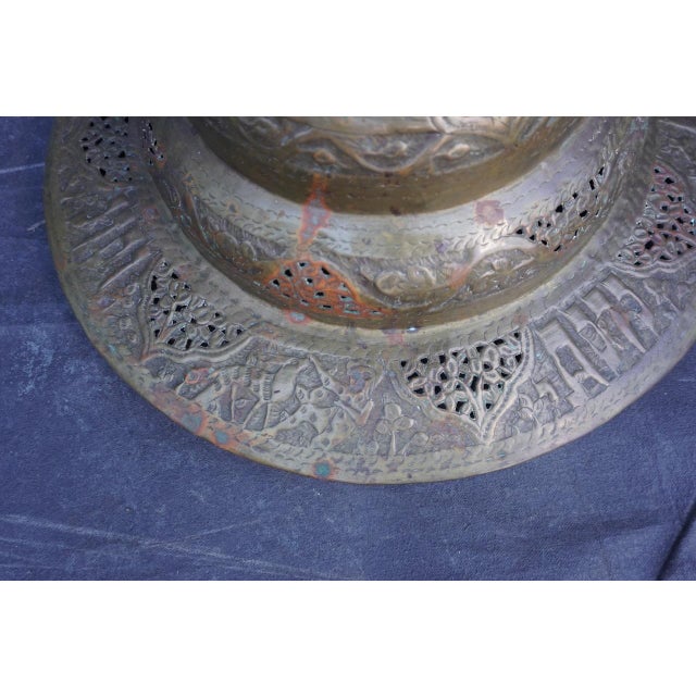 1920s Brass and Copper Egyptian Revival Floor Lamp For Sale - Image 10 of 11