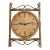 Vintage Tortoise Rattan Bamboo Wall Clock For Sale