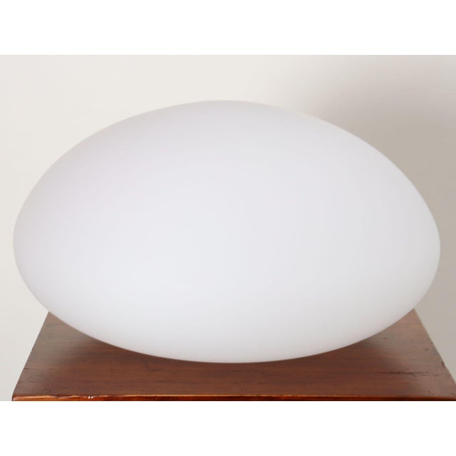 Vintage Mushroom Table Lamp With Frosted Glass Shade and Walnut Base by Laurel For Sale - Image 11 of 12