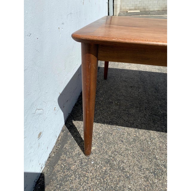 Mid Century Modern Square Wood Coffee Table Vintage Accent For Sale In Los Angeles - Image 6 of 9
