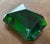 Large Emerald Facet Cut Green Glass Paperweight For Sale - Image 4 of 12