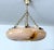 Metal Art Deco Pendant Light in Pink Amber Glass, 1930s For Sale - Image 7 of 18