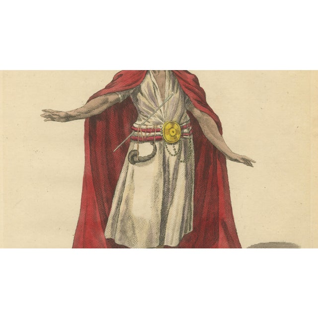 Paper European School Artist, Habit of a Dervish of India, 1700s, Engraving For Sale - Image 7 of 9