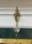 Pair of Vintage Colonial Williamsburg Style Brass Wall Sconces With Etched Glass Shades. These gorgeous candlestick holder...