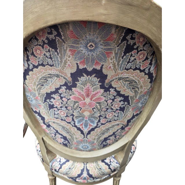 Pair of Louis XVI–Style Carved Fauteuil Armchairs For Sale - Image 13 of 14