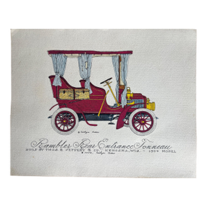 1950s Evelyn Cuero "Rambler Rear Entrance Tonneau" 1904 Automobile Print