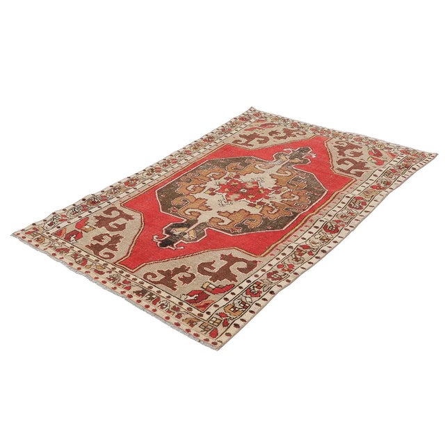 Mid-Century Modern Mid 20th Century Decorative Turkish Anatolian Rug For Sale - Image 3 of 7