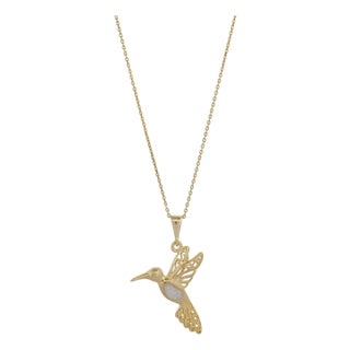 Pure Spirit Hummingbird Gold Vermeil Necklace For Sale