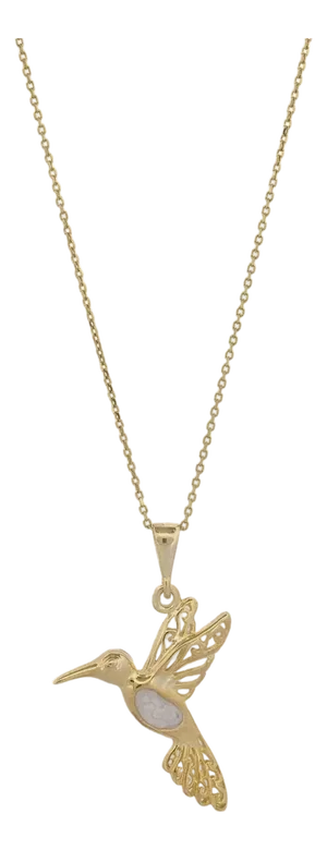 Pure Spirit Hummingbird Gold Vermeil Necklace
