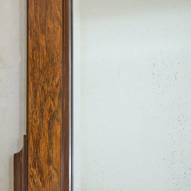 French Art Deco Mahogany Wall Mirror, 1930s For Sale In Chicago - Image 6 of 7