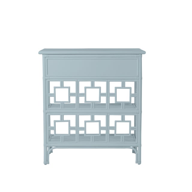 Coastal Sobe End Table - Blue For Sale - Image 3 of 6