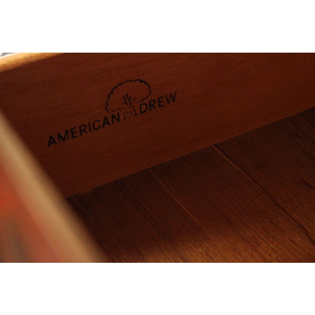 Late 20th Century American Drew Queen Anne Style Cherry Highboy Chest For Sale - Image 5 of 17