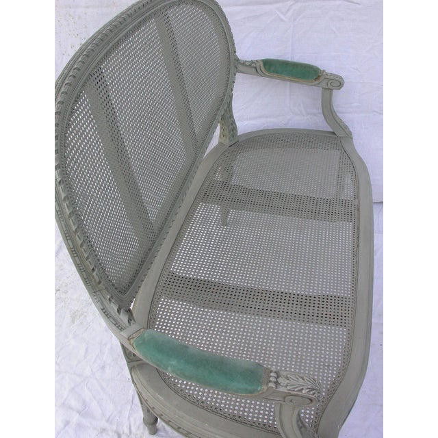 Lacquered Vienna Straw Living Room Set, 1890s, Set of 3 For Sale - Image 12 of 15