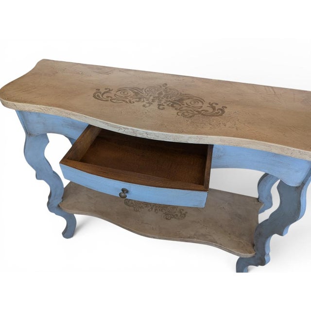 Wood Beech Console Table, 1960s For Sale - Image 7 of 12