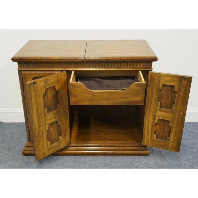 Wood Drexel Heritage Marcay Collection Rustic Country French Style 38" Flip-Top Server Buffet 183-504 For Sale - Image 7 of 13